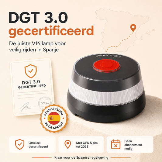 V16 DGT noodlamp Spanje met GPS
