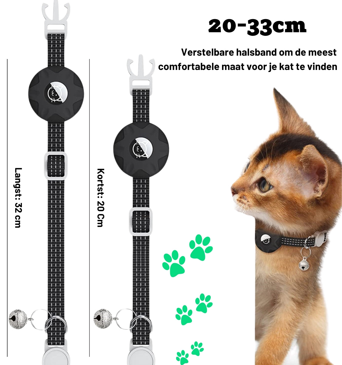 Kattenhalsband met AirTag-houder