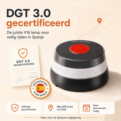 V16 DGT noodlamp Spanje met GPS