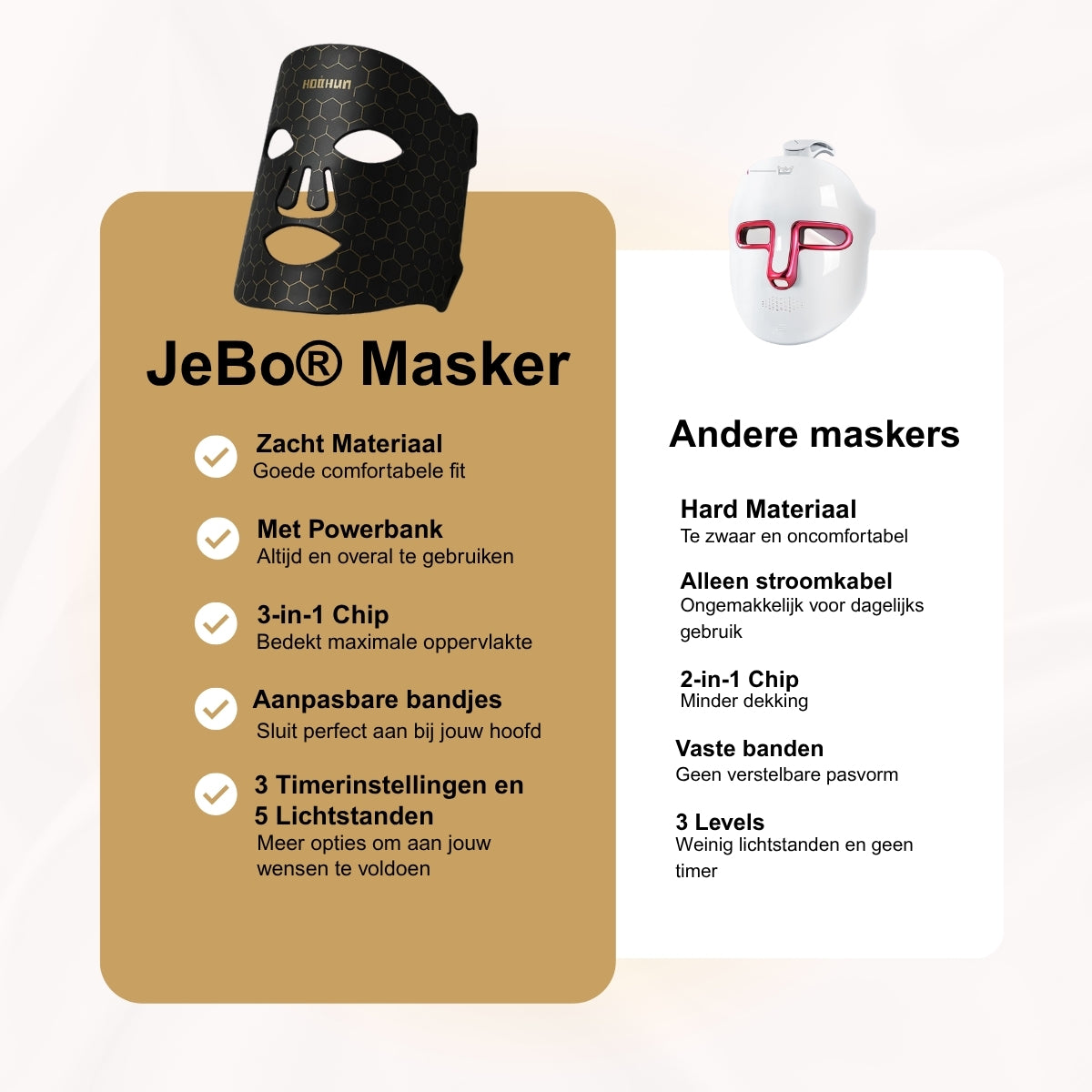 LED-masker lichttherapie (7 kleuren)