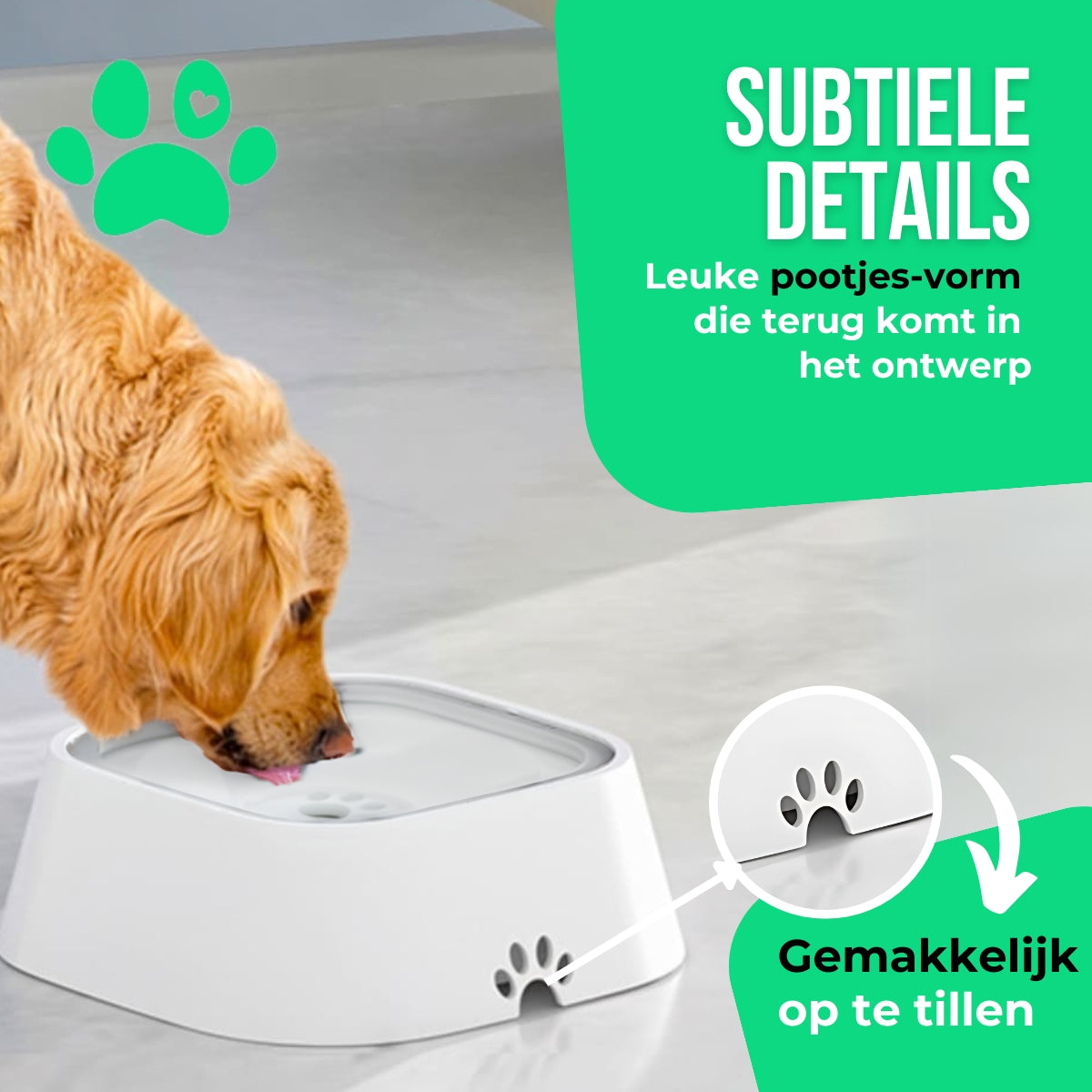 Anti-knoei drinkbak hond 1,5 L