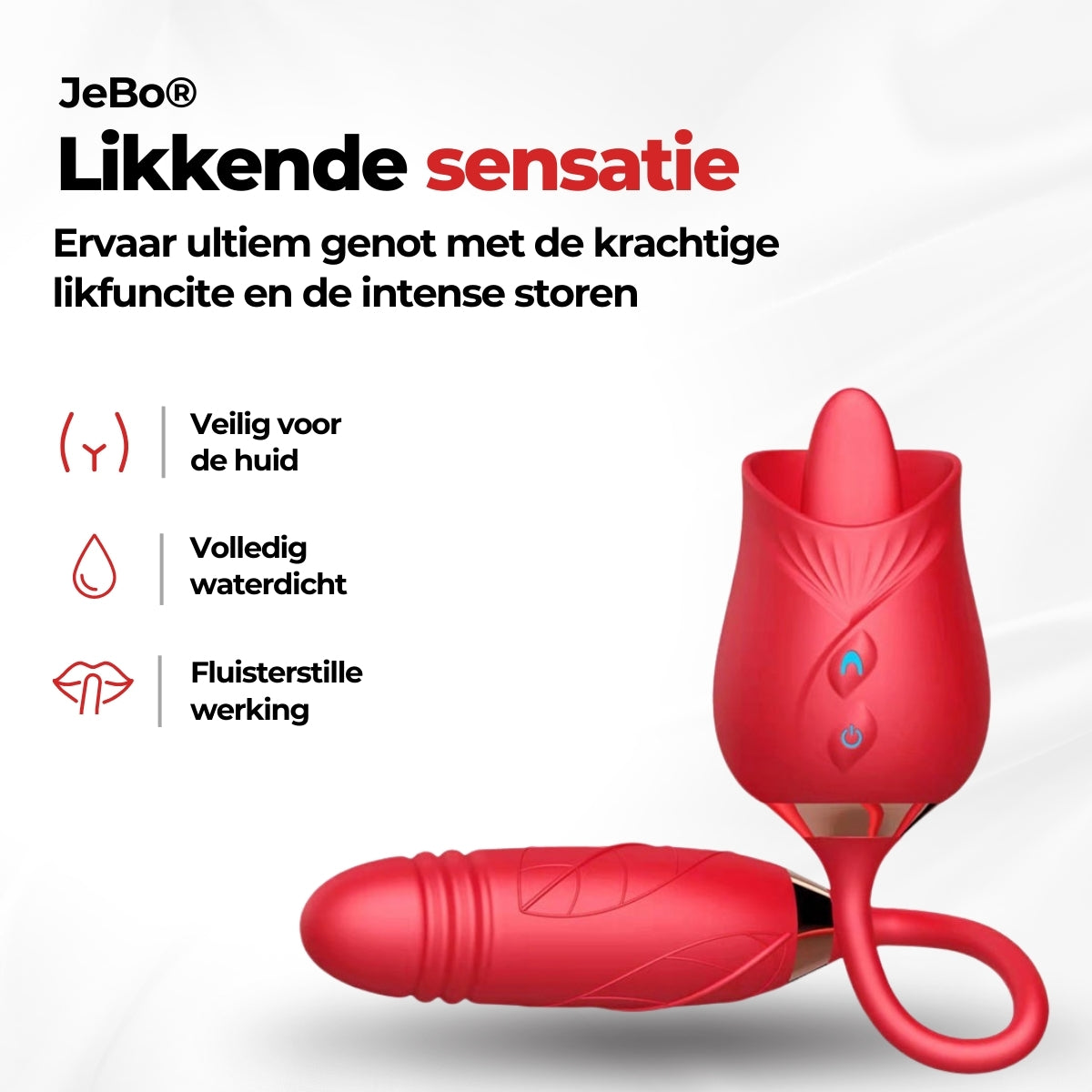 De Roos 2-in-1 tongvibrator