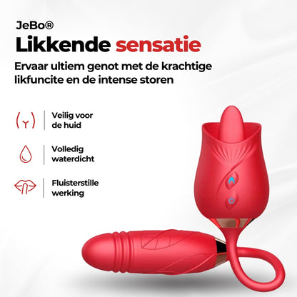 De Roos 2-in-1 tongvibrator
