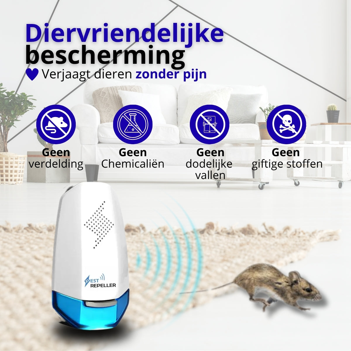Pest Repeller ultrasone verjager (4 stuks)