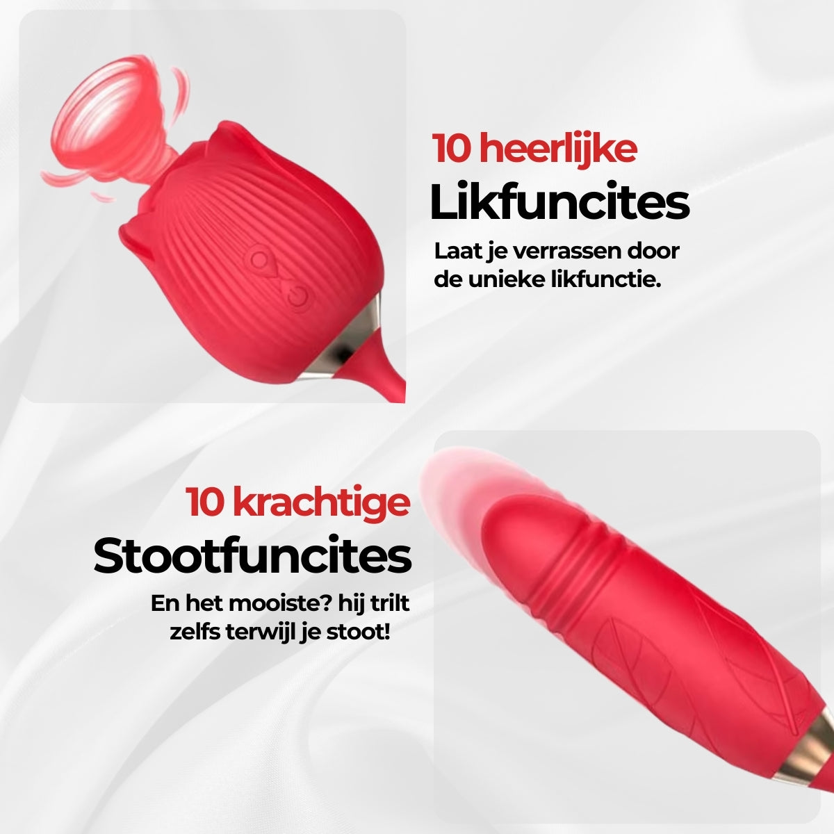 De Roos 2-in-1 tongvibrator