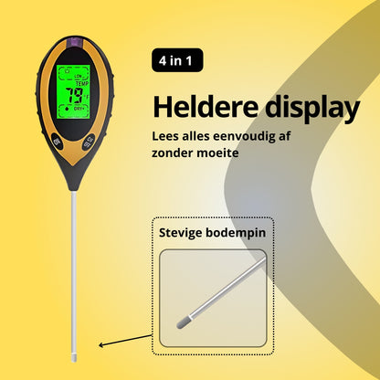 Vochtmeter voor planten 4-in-1