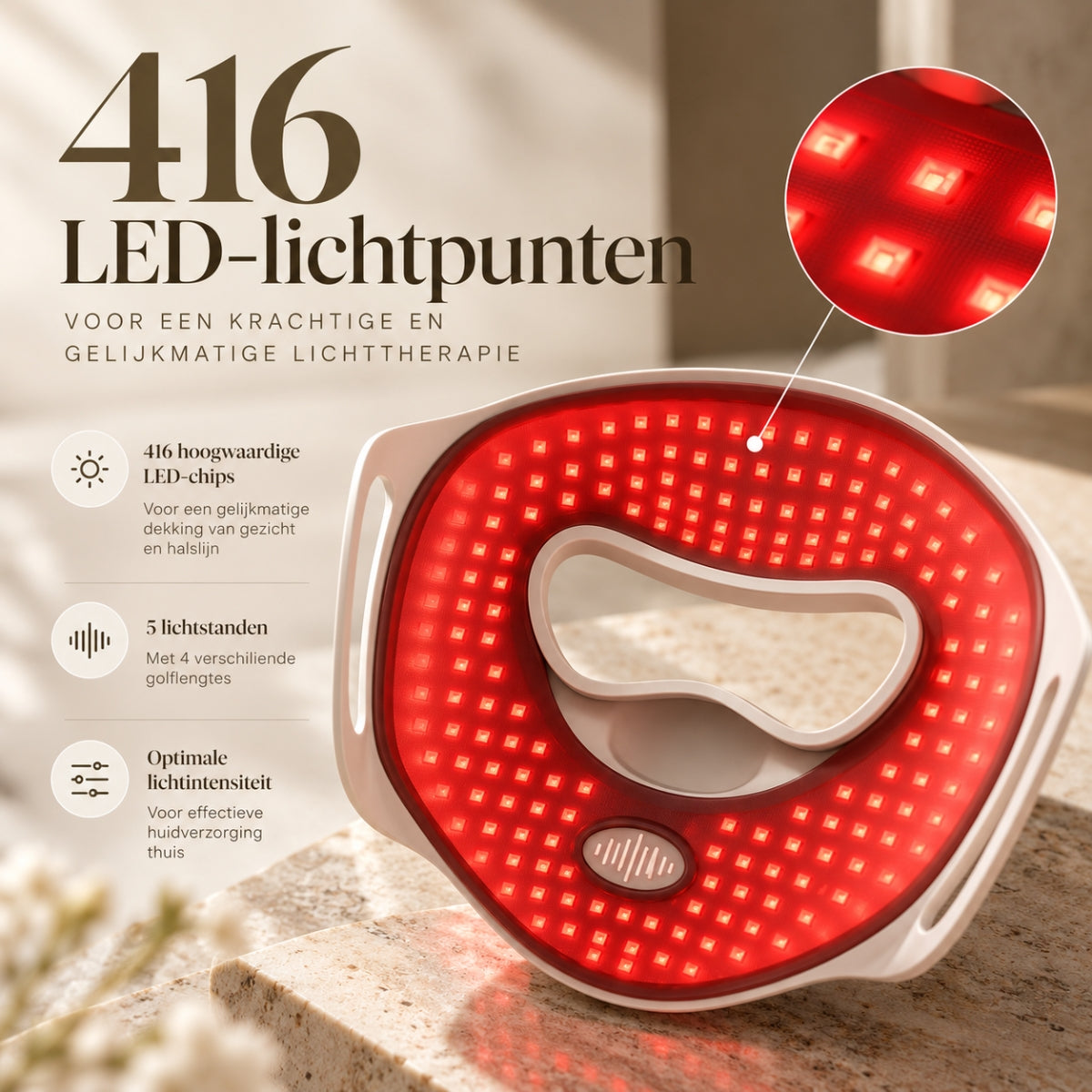 LED-masker Pro (416 LED's, 5 standen)
