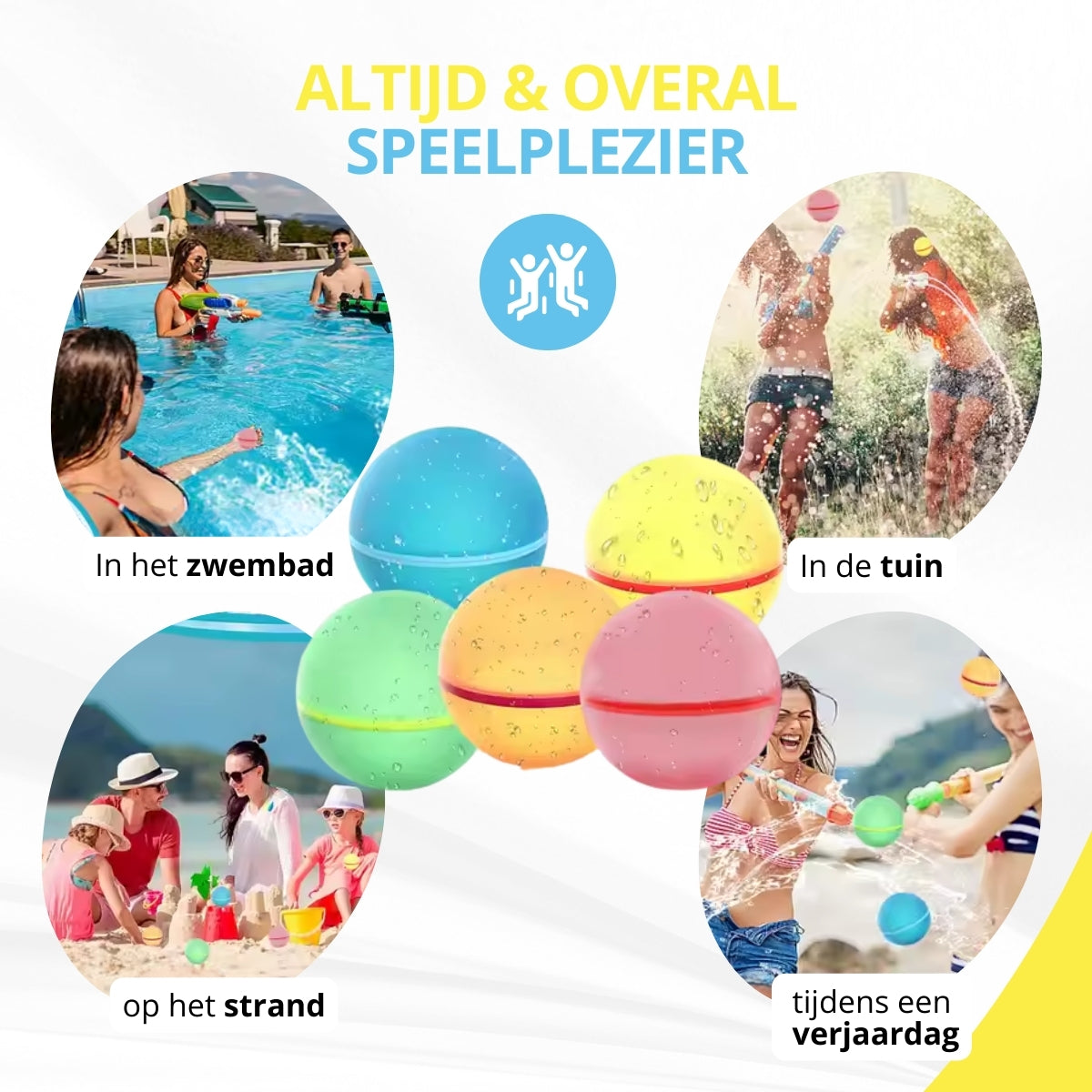 Herbruikbare waterballonnen (16 stuks)