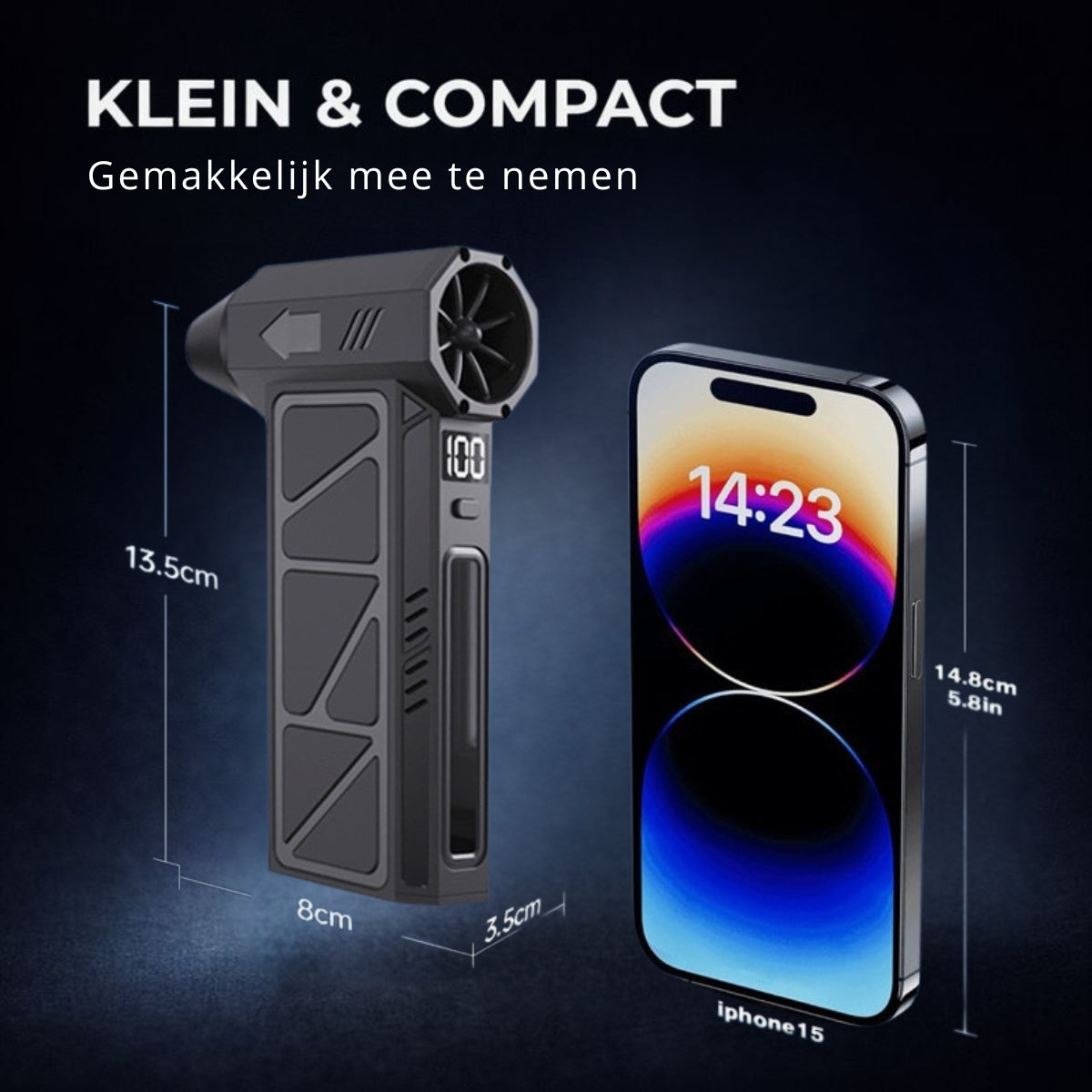 Klein genoeg voor je laptoptas