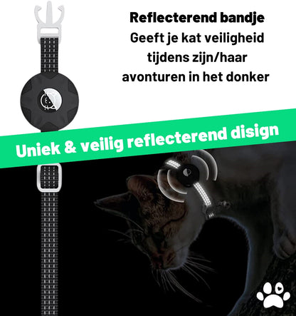 Kattenhalsband met AirTag-houder