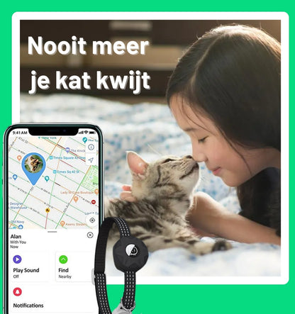 Kattenhalsband met AirTag-houder